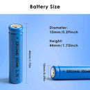 10440 flat top battery installed in a TV remote control battery compartment with spacer