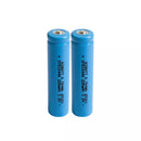 Two 10440 3.2V 220mAh LiFePO4 button top rechargeable batteries front view