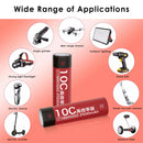 10C 2500mAh battery powering solar garden lights and wireless remote controls