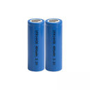 14430 LiFePO4 3.2V 400mAh cells in flat top and button top variants side by side