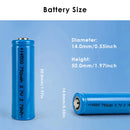 14mm x 50mm 14500 button top size