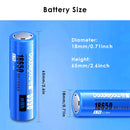 Precise dimension diagram for 1500mAh ICR lithium batteries