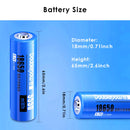 Precise dimension diagram for 1500mAh ICR lithium batteries