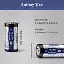 16340 Battery Dimensions: 16mm x 34mm