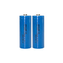 18500 1200mAh 3.7V 3C low IR battery flat top button top 2 pack