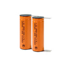 18500 3.7V 2000mAh 3C battery 2 pack flat top button top solder tabs protected