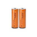18500 3.7V 2000mAh 3C battery 2 pack flat top button top solder tabs protected