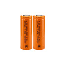 18500 3.7V 2000mAh 3C battery 2 pack flat top button top solder tabs protected