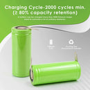 18500 1500mAh LiFePO4 battery 2000 cycles