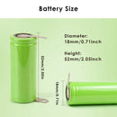 18500 3.2V battery dimensions 18mm x 50mm
