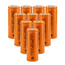 18500 battery 3.7V 2000mAh 3C 10-pack flat top Li-ion rechargeable cells main product image