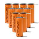 18500 battery 3.7V 2000mAh 3C 10-pack nickel tabs Li-ion rechargeable cells main product image