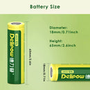 Dimension specifications for 2800mAh 18650 battery in hobby applications