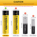 Different terminal designs available for 2000mAh 18650 batteries