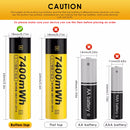 Different terminal designs available for 2000mAh 18650 batteries