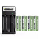 18650 rechargeable battery with universal smart charger combo kit