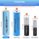 Professional lighting flat top terminal design for 18650 batteries