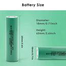 High-power construction dimension specifications for 18650 batteries