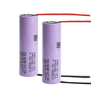 Samsung 40T 21700 4000mAh 2-pack showing all 5 terminal variants: flat top, button top, tabs, pre-wired, protected