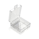 2‑cell 9V battery storage case – transparent PP, dimensions 54x52x19mm