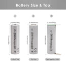 21700 battery dimension specifications compared to 18650 format