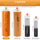 Universal flat top terminal design for 21700 batteries