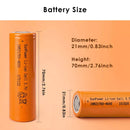 Universal dimension specifications for 21700 batteries