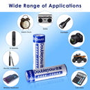 2500mAh batteries in combined lighting and cooling system setups