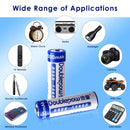 2500mAh batteries in combined lighting and cooling system setups