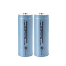 26700 3.2V 4000mAh 3C LiFePO4 rechargeable battery in light blue wrap, 2-Pack set featuring Flat Top, Button Top, and Nickel Tab variants