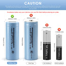Detailed features of 26700 LiFePO4 battery showcasing the integrated explosion-proof safety valve for leak protection and low self-discharge technology for long-term storage