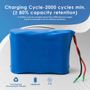 Dimension diagram of 32700 3.2V 18000mAh battery pack showing 99mm width and 72mm height, including the integrated protection board