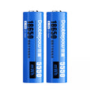 Two-pack of 1500mAh ICR lithium li-ion rechargeable batteries 5.55Wh