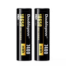 Two packs of 2000mAh 18650 rechargeable batteries for headlights