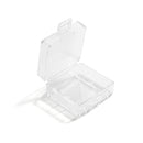 2‑slot 18350 battery storage case – transparent PP, holds two 18350 lithium cells