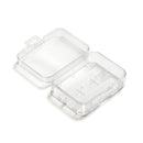 2‑slot 18500 battery storage case – transparent PP, holds two 18500 cells, weight 26g
