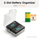 Two 9V batteries inside the protective box – side‑by‑side arrangement