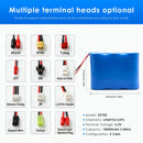 3.2V 18Ah 32700 LiFePO4 battery pack 1S3P detailed dimensions measuring 9.6cm length by 7cm height.