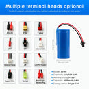 3.2V 6Ah 32700 LiFePO4 battery pack 1S1P detailed dimensions measuring 3.2cm diameter by 7cm height.