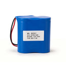 32700 3.2V 12000mAh 1S2P LiFePO4 battery pack in blue wrap with built-in BMS, featuring red and black pre-soldered lead wires