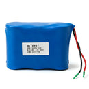 32700 3.2V 18000mAh 1S3P LiFePO4 battery pack in blue wrap, containing 3 parallel cells with a built-in BMS and red/black pre-soldered lead wires