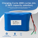 Dimension diagram of 32700 3.2V 18000mAh battery pack showing 99mm width and 72mm height, including the integrated protection board