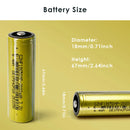 18650 Battery 3.2V 2000mAh LiFePO4 Button Top 2-Pack – Rechargeable Cells for Solar Lights, Garden Lights, Flashlights, EDC Devices