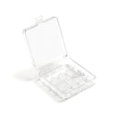 4 slot 18650 battery storage case – clear PP with integrated hanging hook
