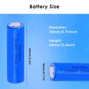 Dimension diagram of 50-piece bulk battery pack for shipping and storage