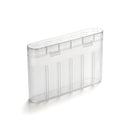 6‑cell 18650 battery storage case – semi‑transparent PP plastic with six slots