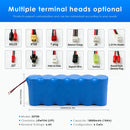 6.4V 24Ah 32700 LiFePO4 battery 2S4P detailed dimensions measuring 25.6cm length by 3.2cm width by 7cm height.