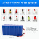 6.4V 36Ah 32700 LiFePO4 battery 2S6P dual row detailed dimensions measuring 19.2cm length by 6.4cm width by 7cm height.