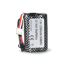 7.4V 1200mAh 15C Li-ion RC battery pack checkered wrap 2S 18500 with 8 connectors