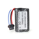 7.4V 1200mAh 15C Li-ion RC battery pack checkered wrap 2S 18500 with 8 connectors